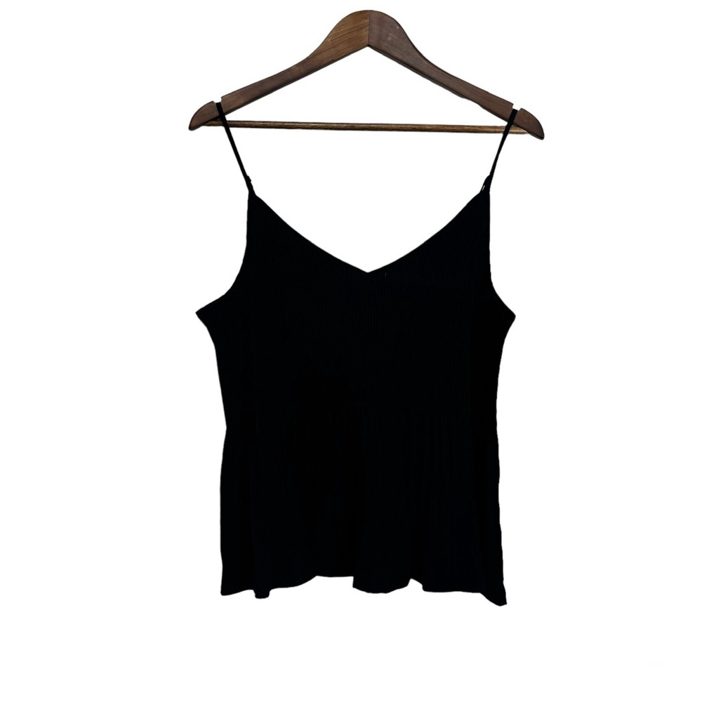 Express pleated black tank XL NWT